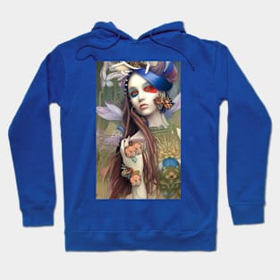 Classic bewitching Ziola girl with blue hair Beautiful Women Hoodie